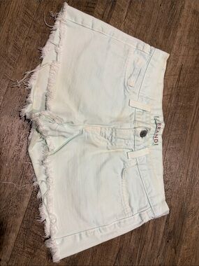 J Brand Cutoff Denim Shorts - Light Mint